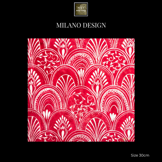 Red Placemats (Milano) Pack of 20 (Square) - Place Matters