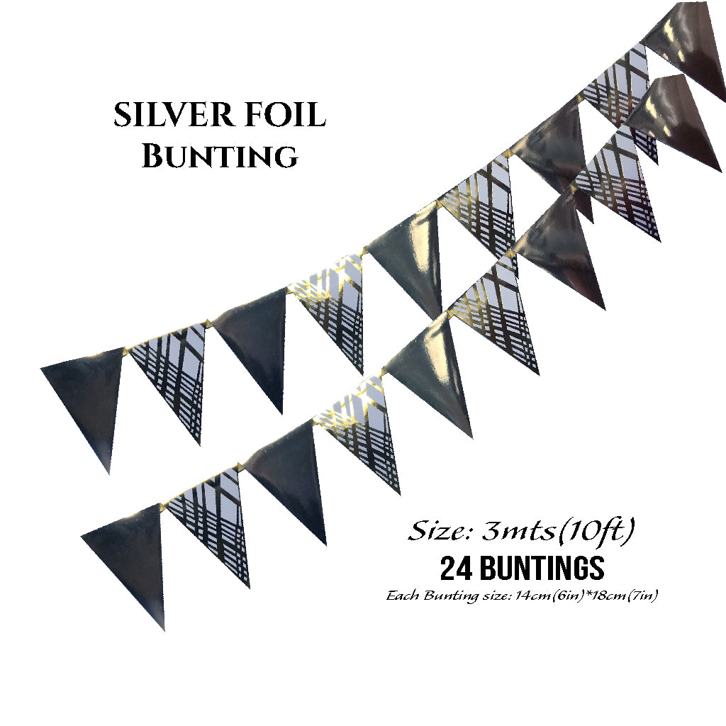 Silver Foil Buntings (Weave) - Place Matters