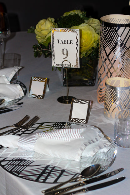 Silver Table Numbers (Pack of 12) (Weave) - Place Matters