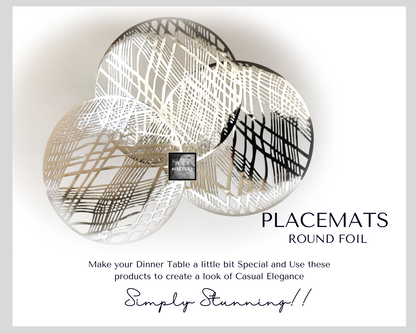 Silver Placemats (Weave) Pack of 20 (Round) - Place Matters