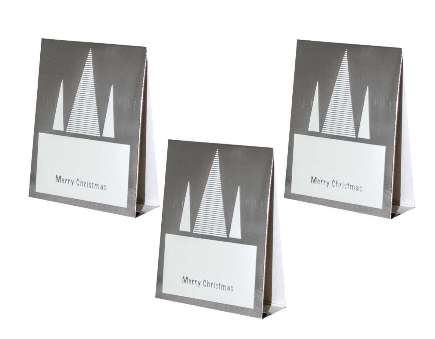 Silver Place Cards (Pack of 20)(Christmas Stripe) - Place Matters