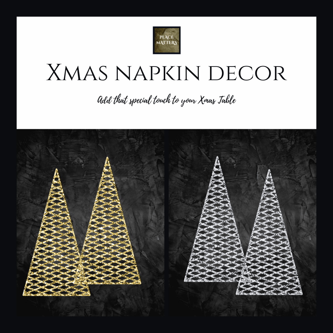 Christmas Tree Napkin Decor (Droplets Design) - Place Matters